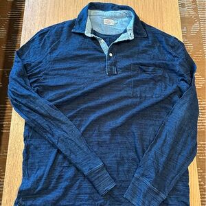Faherty Gray and Blue Casual Shirt